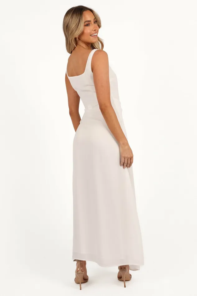 Dresses Women Nadea Faux Wrap Maxi Dress White Petal and Pup