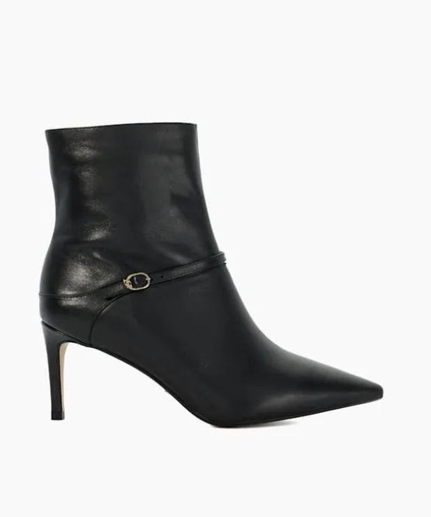 Dune London Ankle Boots Women Heeled Leather Ankle Boots Black