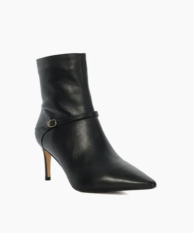 Dune London Ankle Boots Women Heeled Leather Ankle Boots Black