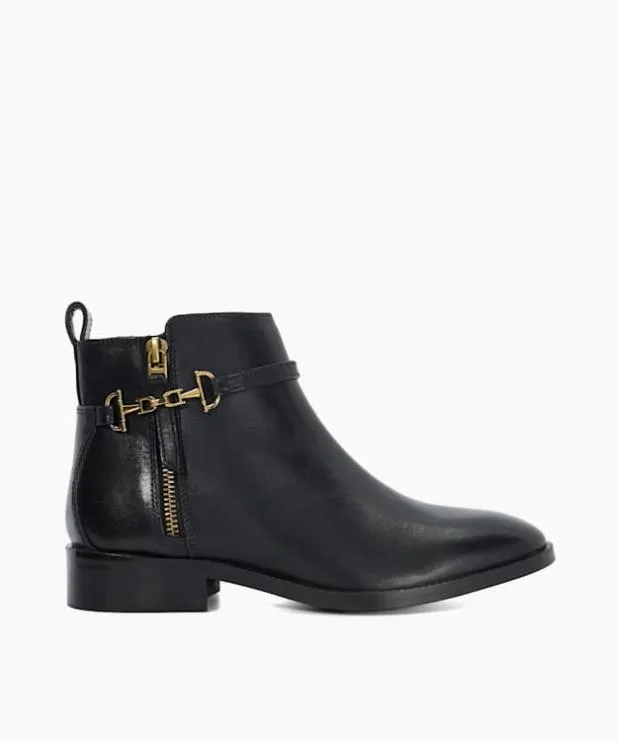 Dune London Ankle Boots Women Leather BuckleDetail Ankle Boots Black