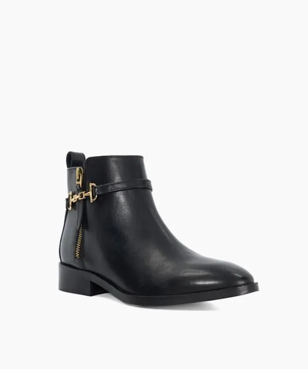 Dune London Ankle Boots Women Leather BuckleDetail Ankle Boots Black