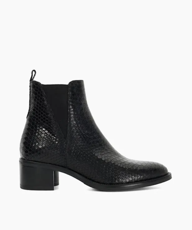 Dune London Black Boots Women Casual Chelsea Ankle Boots Black Leather