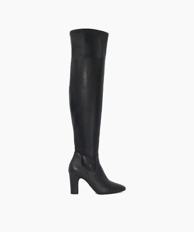 Dune London Black Boots Women Over The Knee Boots Black