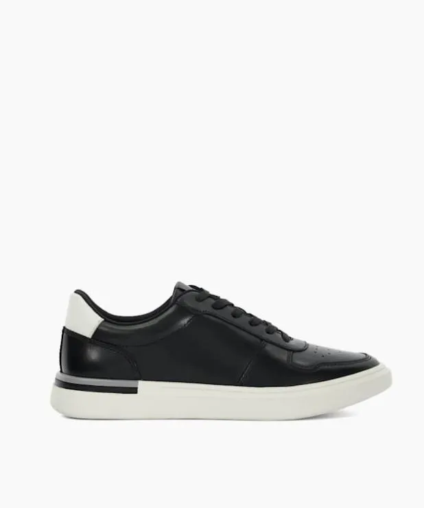 Dune London Black Shoes Men Lace Up Cupsole Trainers Black