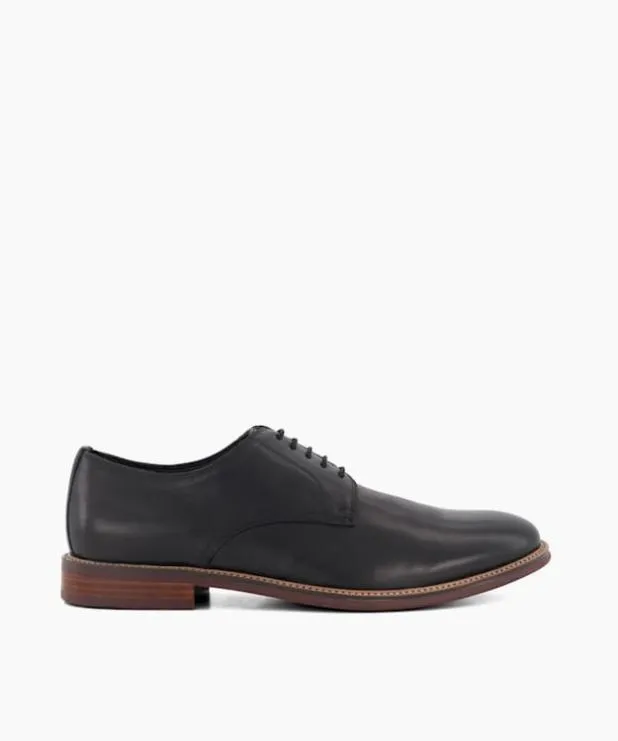 Dune London Black Shoes Men Leather LaceUp Shoes Black