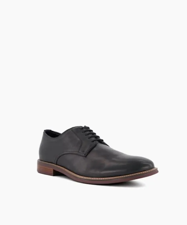 Dune London Black Shoes Men Leather LaceUp Shoes Black