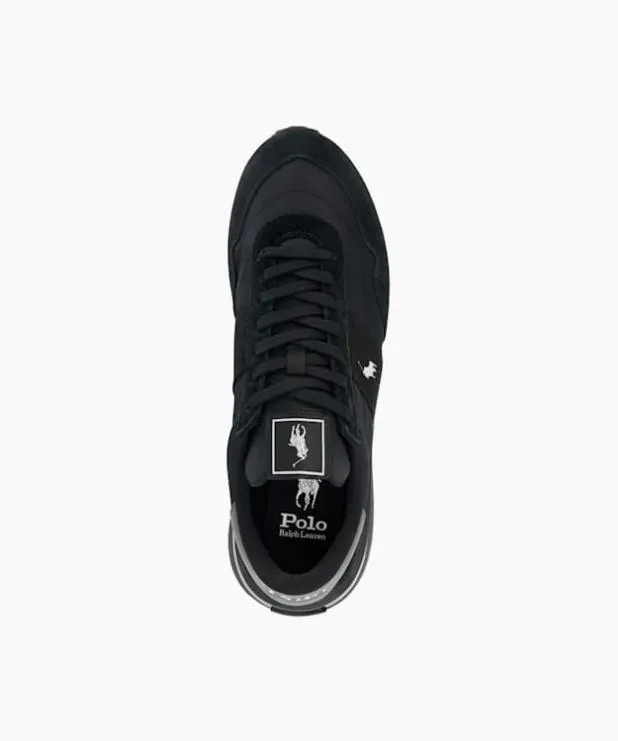 Dune London Black Shoes Men Ralph Lauren Polo Sport Trainers Black Suede