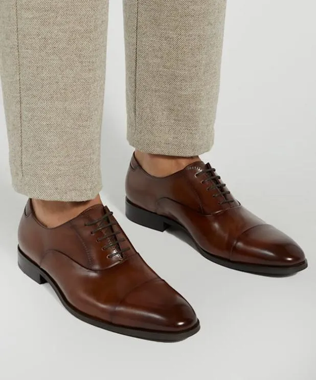 Dune London Brown Shoes Men LaceUp Oxford Shoes Brown