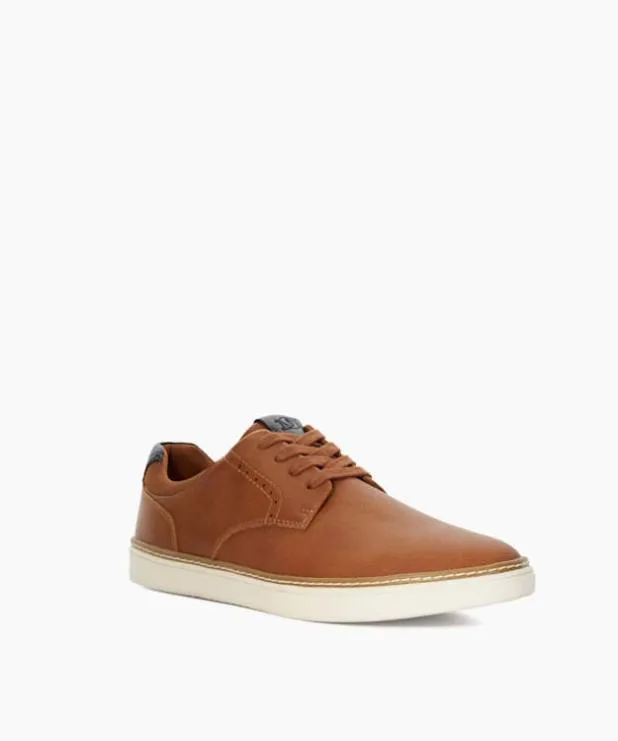 Dune London Brown Shoes Men Wide Fit Contrasting LaceUp Trainers Brown