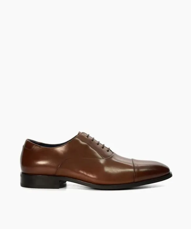 Dune London Brown Shoes Men Wide Fit Leather Oxford Shoes Brown