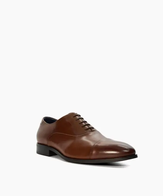 Dune London Brown Shoes Men Wide Fit Leather Oxford Shoes Brown
