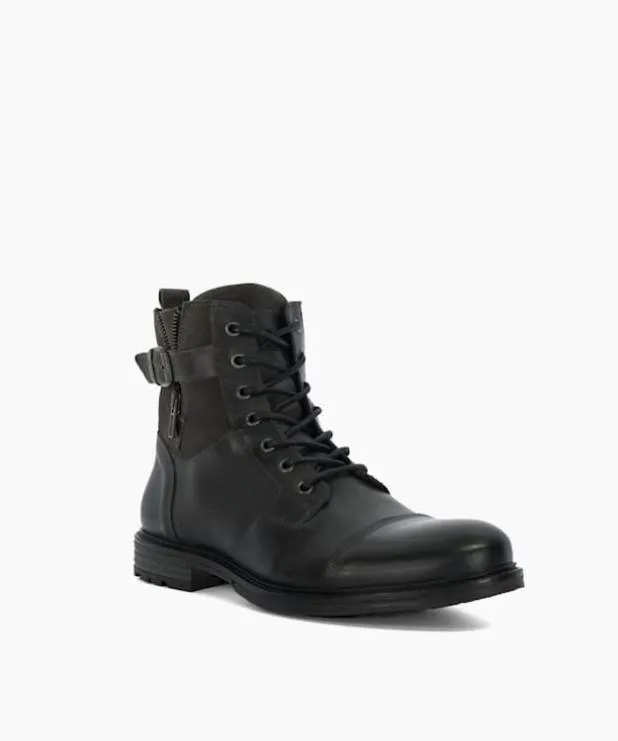 Dune London Casual Boots Men Casual Buckle Detail Ankle Boots Grey