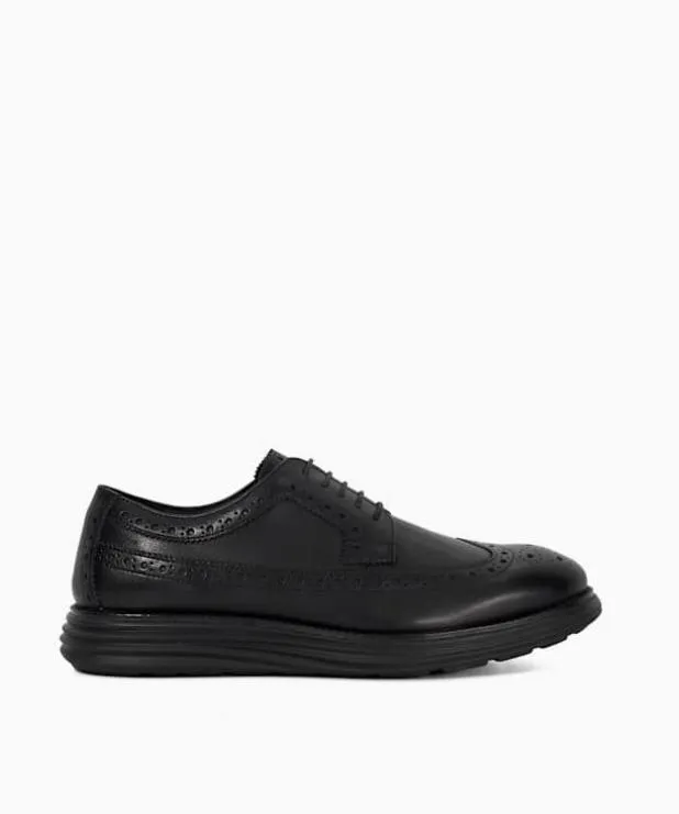 Dune London Casual Shoes Men Layered Sole Lace Up Brogues Black