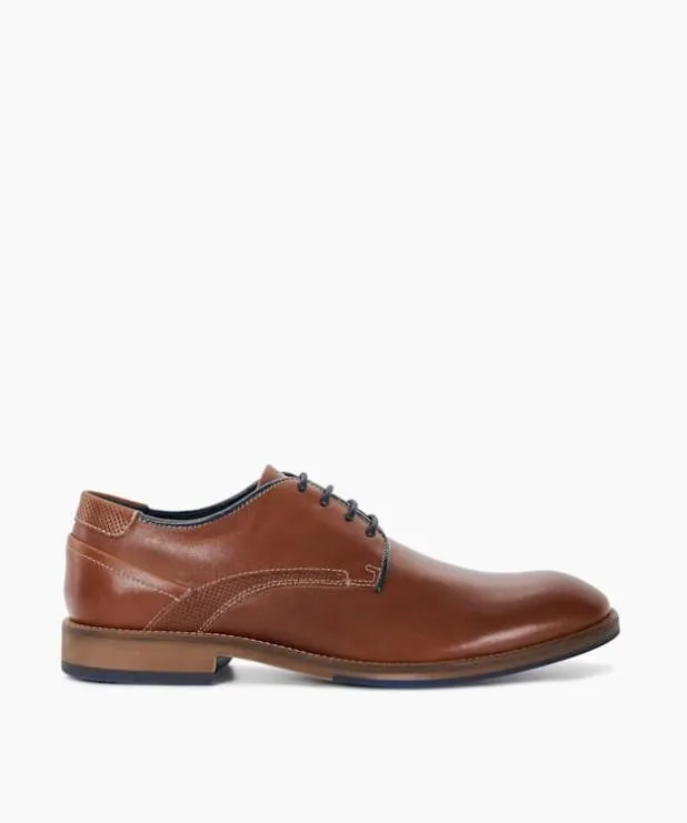 Dune London Casual Shoes Men Wide Fit LaceUp Gibson Brown