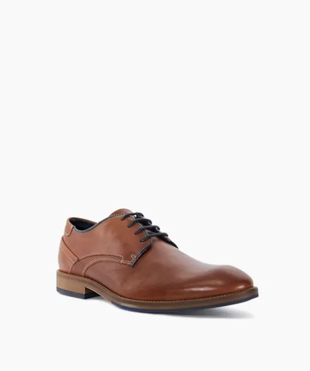 Dune London Casual Shoes Men Wide Fit LaceUp Gibson Brown