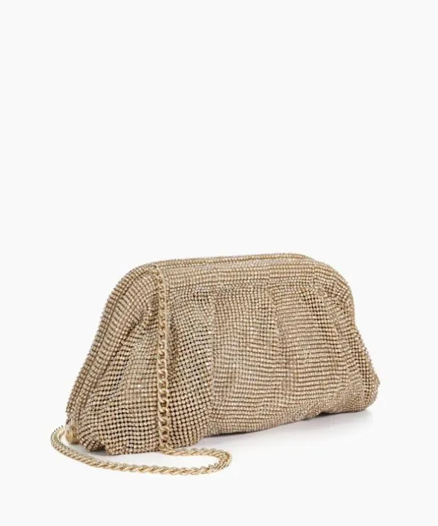 Dune London Clutch Bags Women Embellished Mesh Clutch Bag Metallic