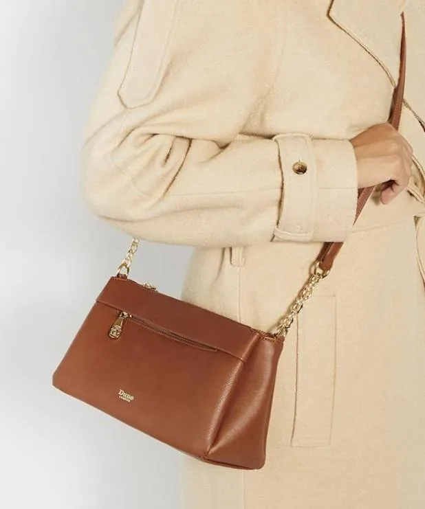 Dune London Crossbody Bags Women Chain Strap Shoulder Bag Brown
