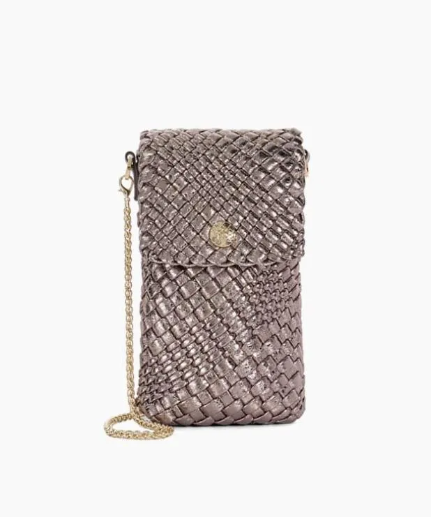 Dune London Crossbody Bags Women Woven Phone Cross Body Bag Metallic