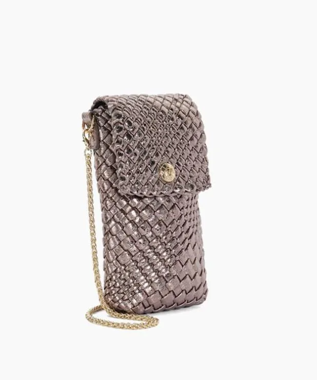 Dune London Crossbody Bags Women Woven Phone Cross Body Bag Metallic