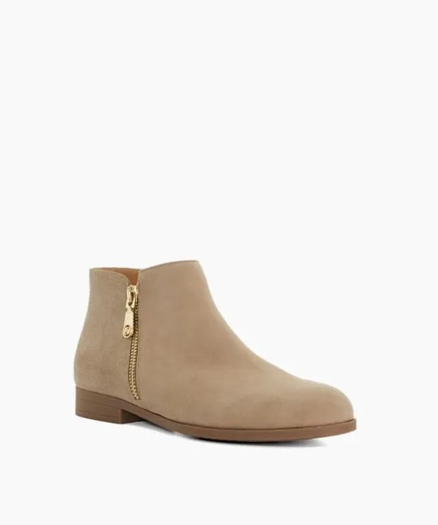 Dune London Flat Boots Women Croc Effect Detail Low Heel Boots Neutral