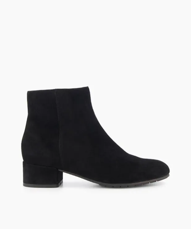 Dune London Flat Boots Women LowHeel Suede Black Ankle Boots Black