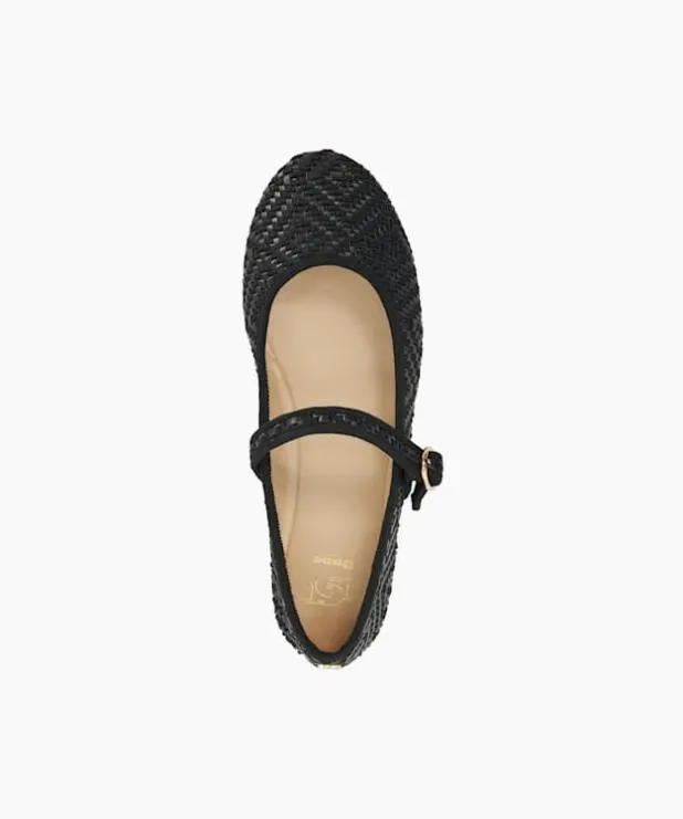 Dune London Flat Shoes Women Woven Mary Janes Black