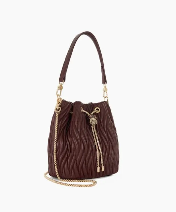Dune London Handbags Women Dune Bug Embellished Bucket Bag Red