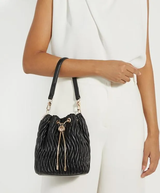Dune London Handbags Women Embellished Cross Body Pouch Bag Black