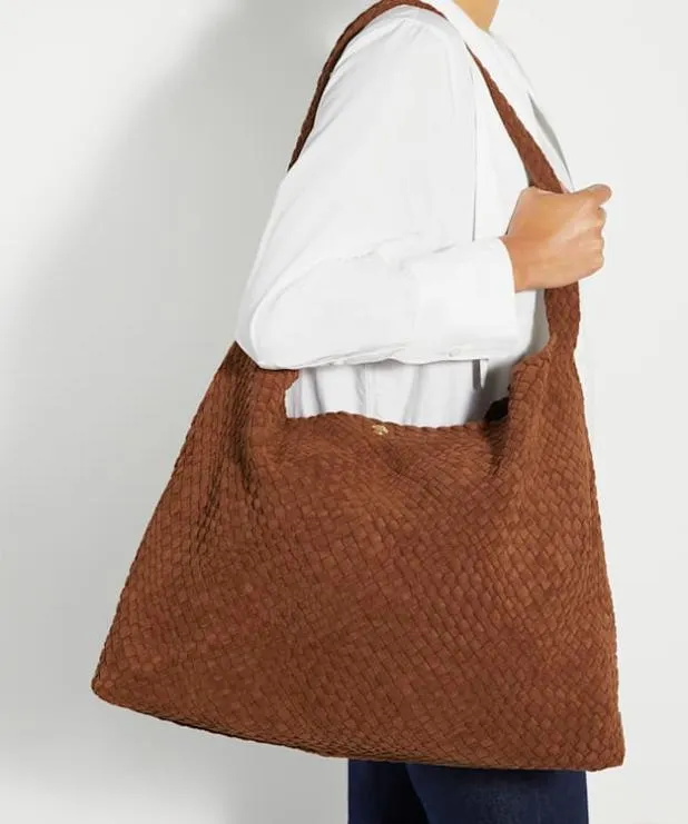 Dune London Handbags Women Extra Large Woven Shoulder Bag Brown