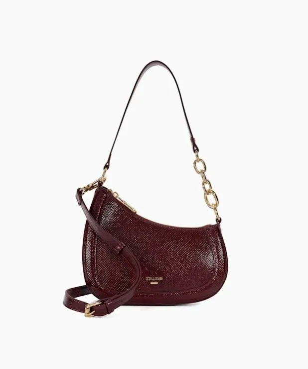 Dune London Handbags Women Reptile Effect Shoulder Bag Red