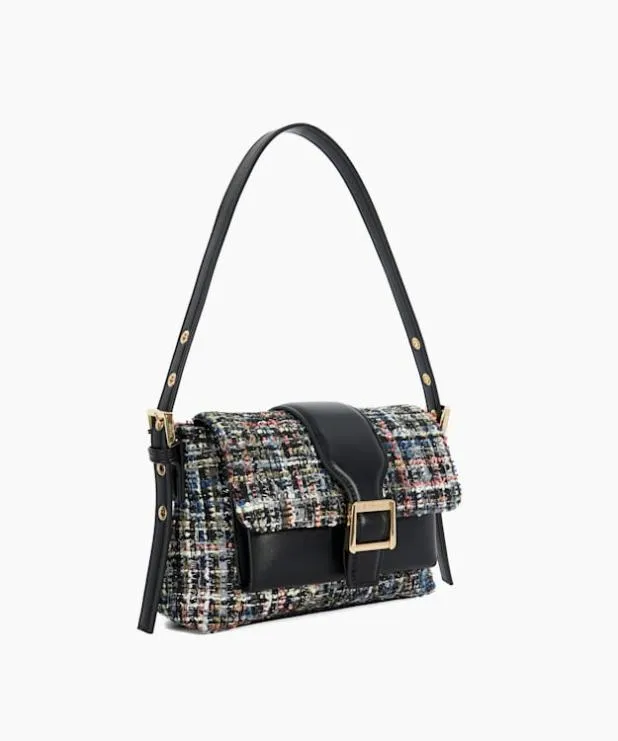 Dune London Handbags Women Winter Boucle Shoulder Bag Blue