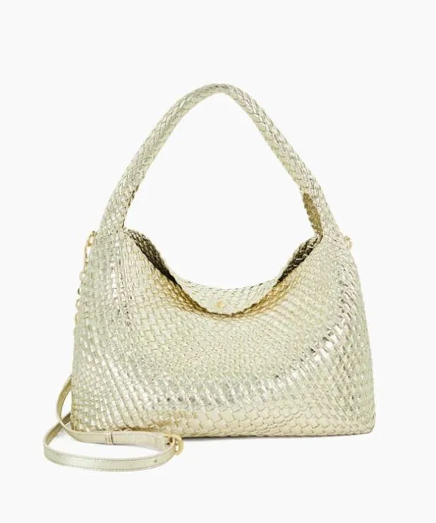 Dune London Handbags Women Woven Shoulder Bag Metallic