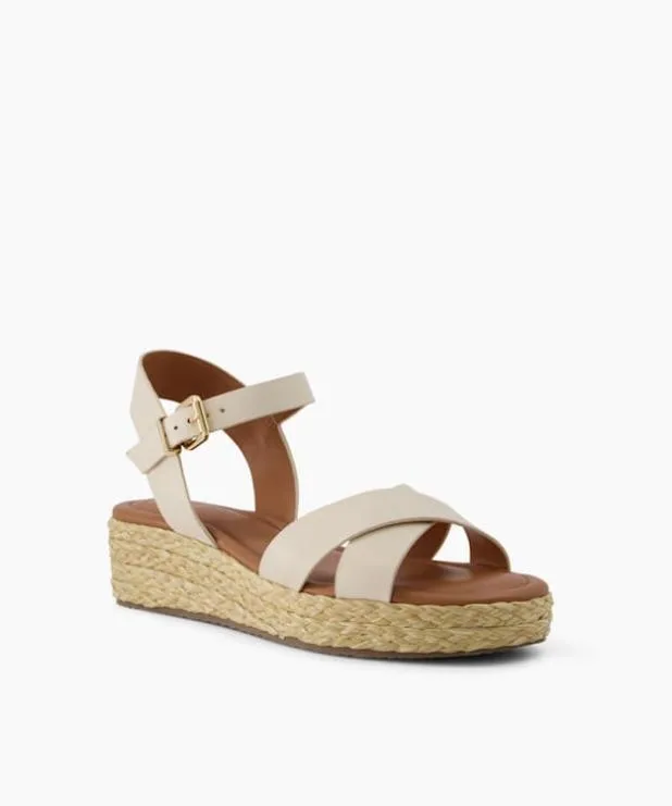 Dune London Heeled Sandals Women Wide Fit Woven Flatform Sandals Neutral