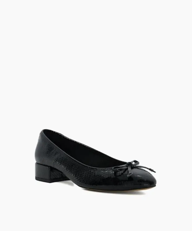 Dune London Heels Women Wide Fit Low Heel Ballet Flats Black