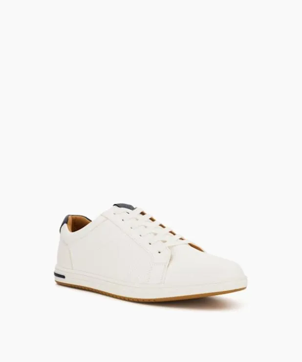 Dune London Trainers Men Perforated LaceUp Trainers White
