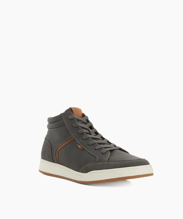 Dune London Trainers Men PU High Top Trainers Grey