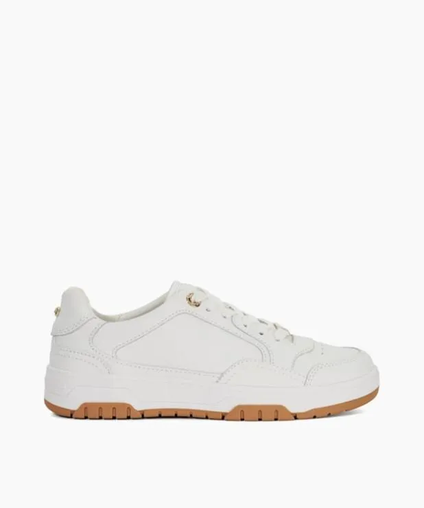 Dune London Trainers Women Perforated Lace Up Trainers White