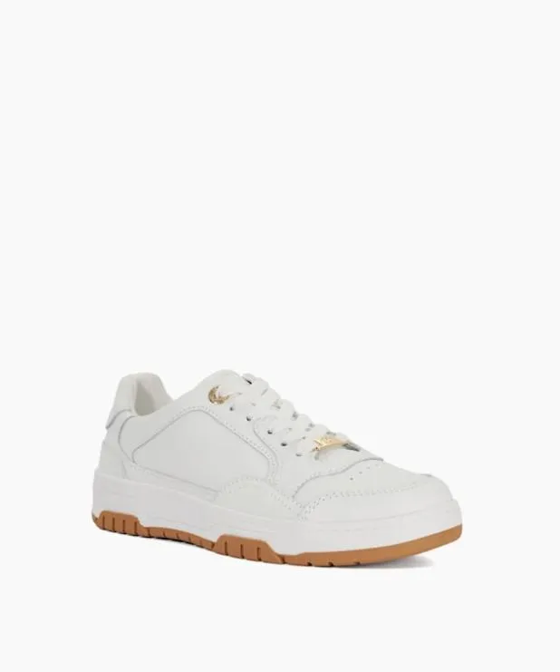 Dune London Trainers Women Perforated Lace Up Trainers White