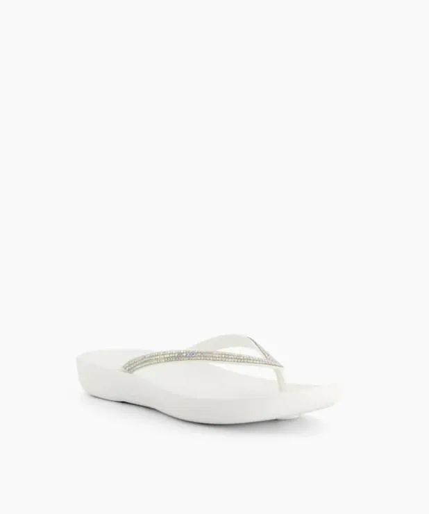 Dune London White Sandals Women Wedge Flip Flop White Synthetic