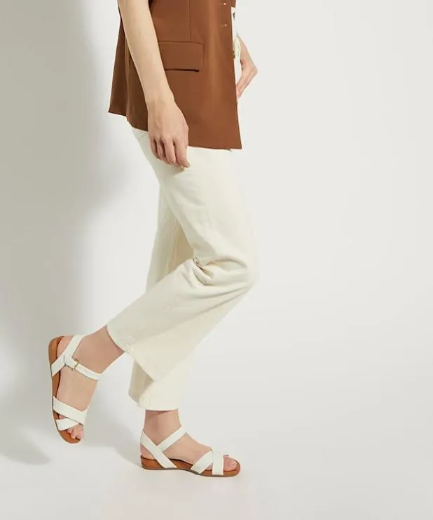 Dune London White Sandals Women Wide Fit Leather Sandals White