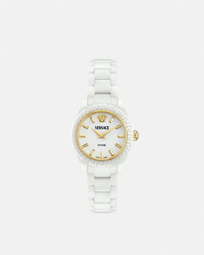 DV One Mini Watch White Women Versace Watches