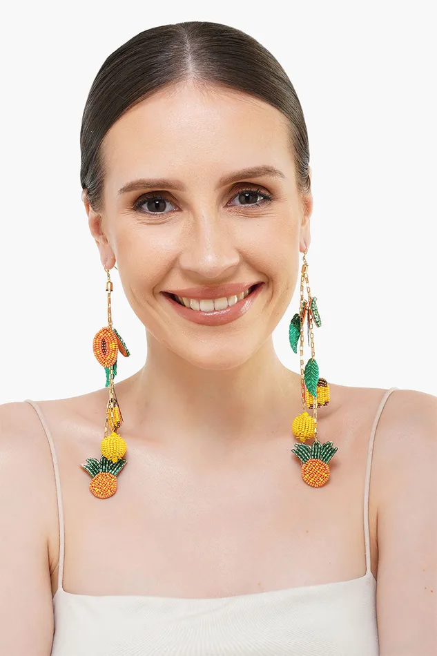 Earrings America and Beyond Women Fruits Hanging Beaded Earrings