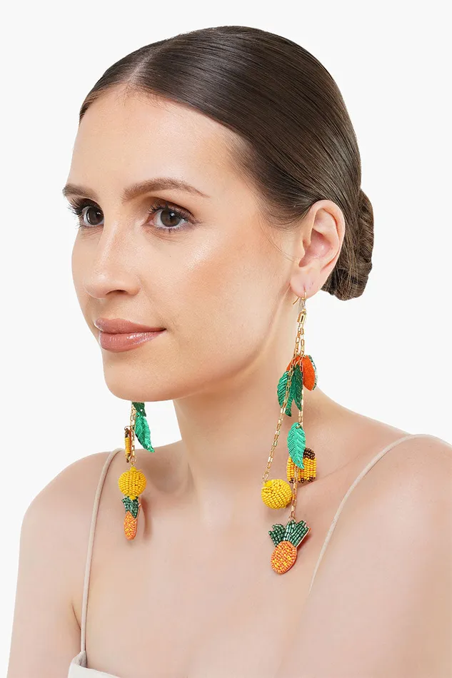 Earrings America and Beyond Women Fruits Hanging Beaded Earrings