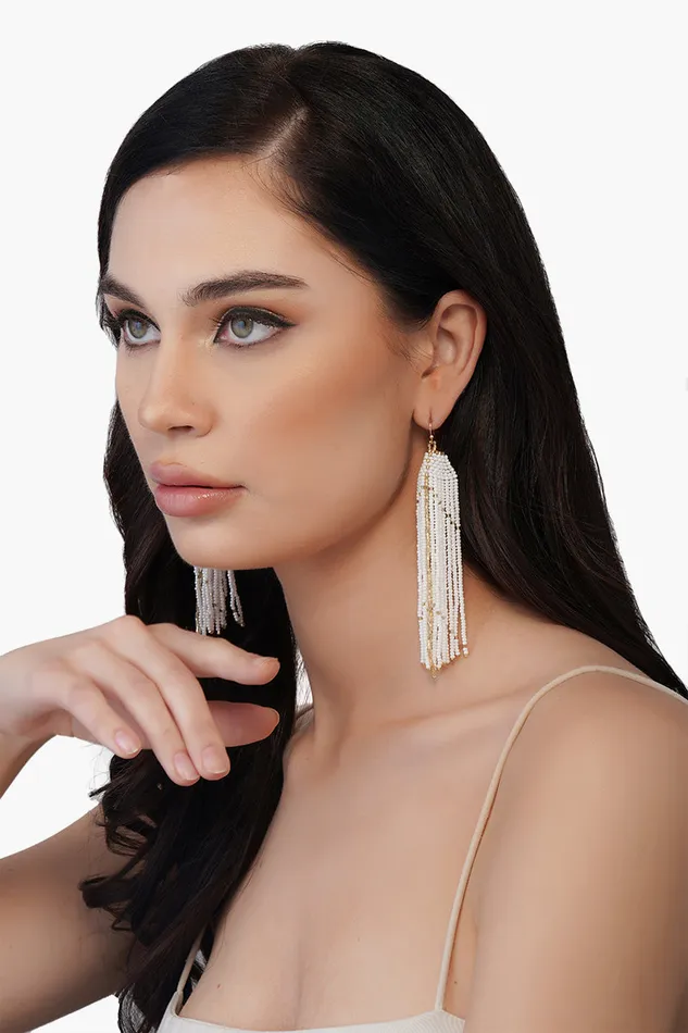 Earrings Feather White Light Earrings 8211 America and Beyond Women