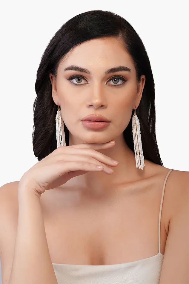 Earrings Feather White Light Earrings 8211 America and Beyond Women