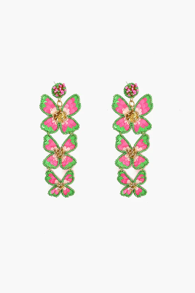 Earrings Pretty Pink Floral Earrings America and Beyond Women