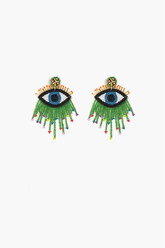Earrings Women America and Beyond Evil Eye Good Luck Beaded Earrings