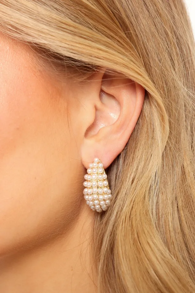Earrings Women Petal and Pup Sarah Pearl Earrings Gold