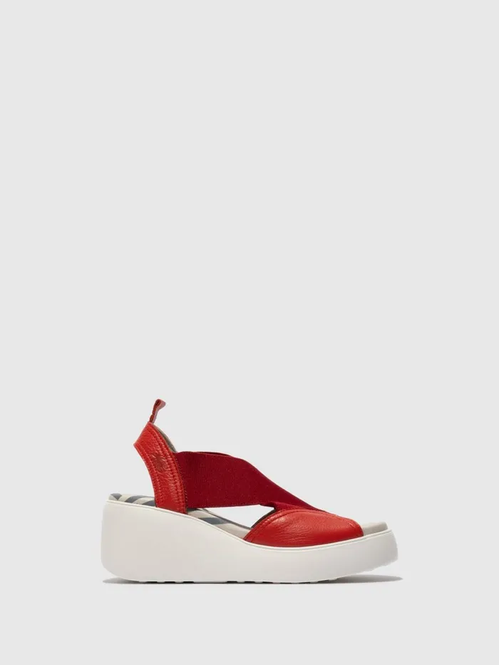 Elasticated Sandals DAIF216FLY DEVIL RED Women Fly London Sandals