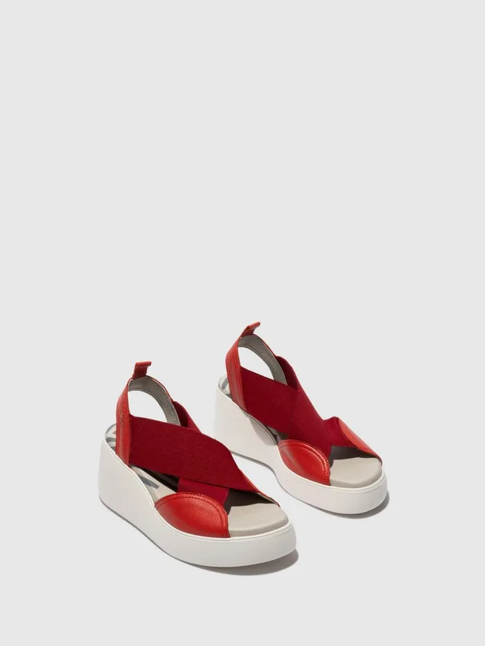 Elasticated Sandals DAIF216FLY DEVIL RED Women Fly London Sandals